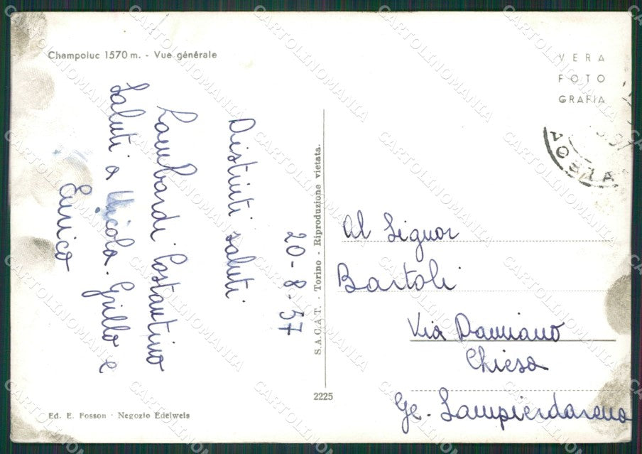 Aosta Ayas Champoluc Foto FG cartolina KB1889 – retro