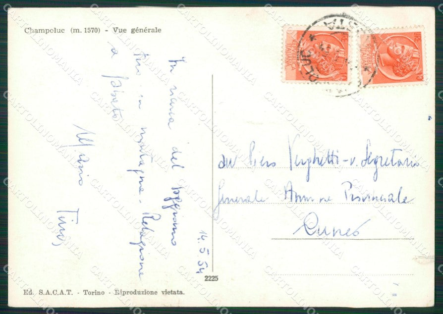 Aosta Ayas Champoluc STRAPPINO Foto FG cartolina KB1892 – retro