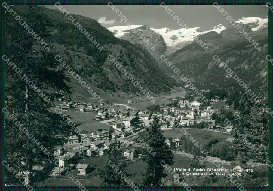 Aosta Ayas Champoluc Catena Monte Rosa Foto FG cartolina KB1898 – fronte