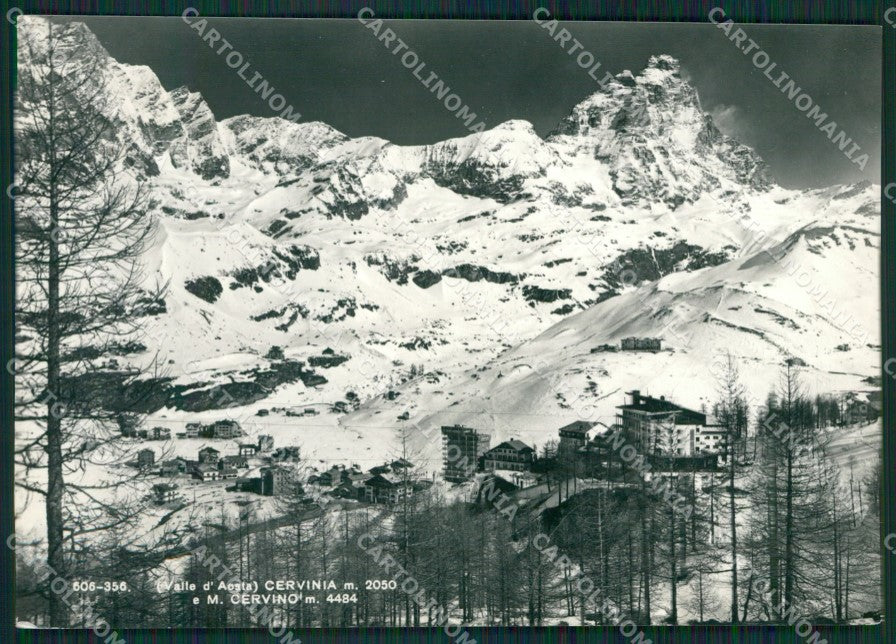 Aosta Valtournenche Cervinia Cervino Nevicata Foto FG cartolina KB1903 – fronte