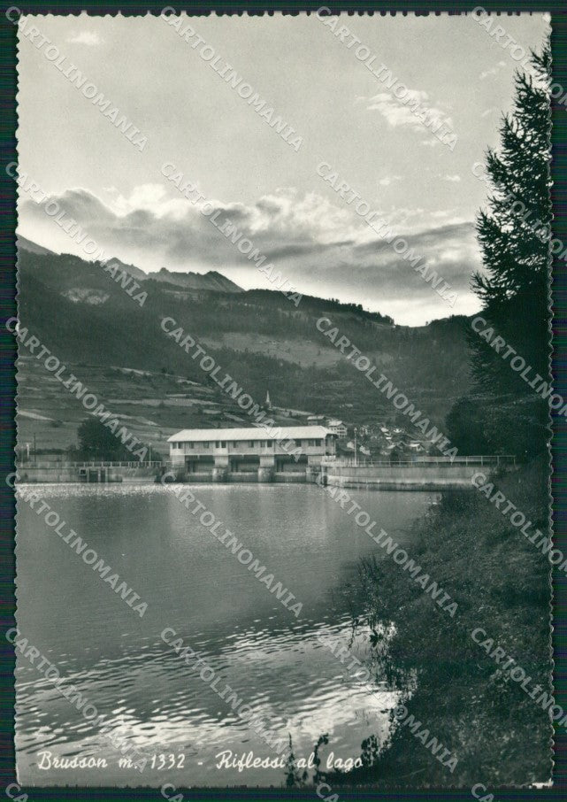 Aosta Brusson Lago Foto FG cartolina KB1916 – fronte