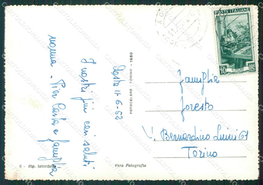 Aosta Città Porta Pretoria Foto FG cartolina KB1920 – retro