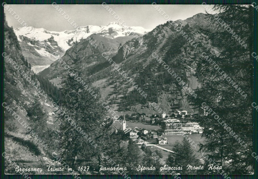 Aosta Gressoney la Trinitè Ghiacciai Monte Rosa Foto FG cartolina KB1922 – fronte