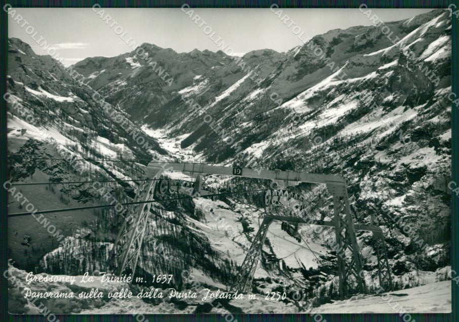 Aosta Gressoney la Trinitè Punta Jolanda Seggiovia Foto FG cartolina KB1925 – fronte