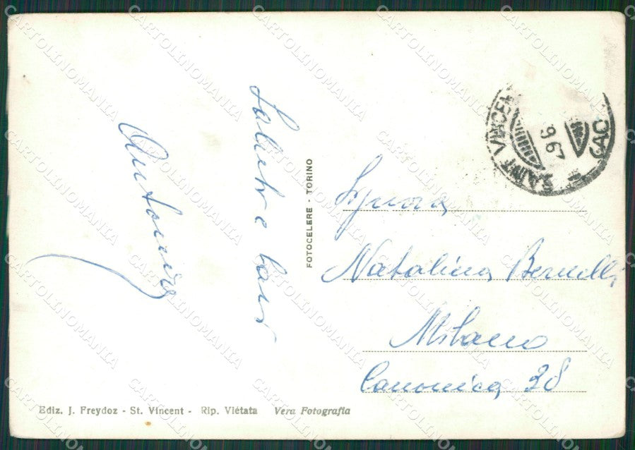 Aosta Saint Vincent PIEGHINE Foto FG cartolina KB1926 – retro