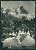 Aosta Valtournenche Cervina Breuil Lago Bleu Cervino Foto FG cartolina KB1930 – fronte