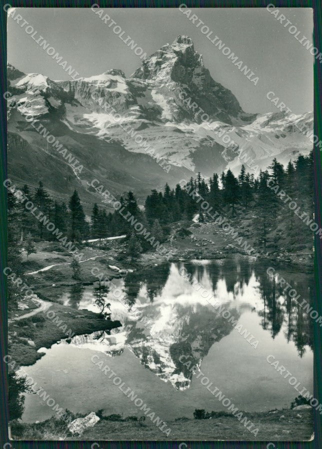 Aosta Valtournenche Cervinia Breuil Lago Bleu Cervino Foto FG cartolina KB1931 – fronte