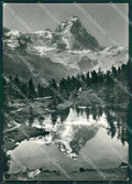Aosta Valtournenche Cervinia Breuil Lago Bleu Cervino Foto FG cartolina KB1931 – fronte
