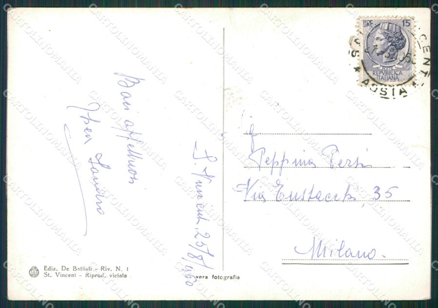 Aosta Saint Vincent Foto FG cartolina KB1932 – retro