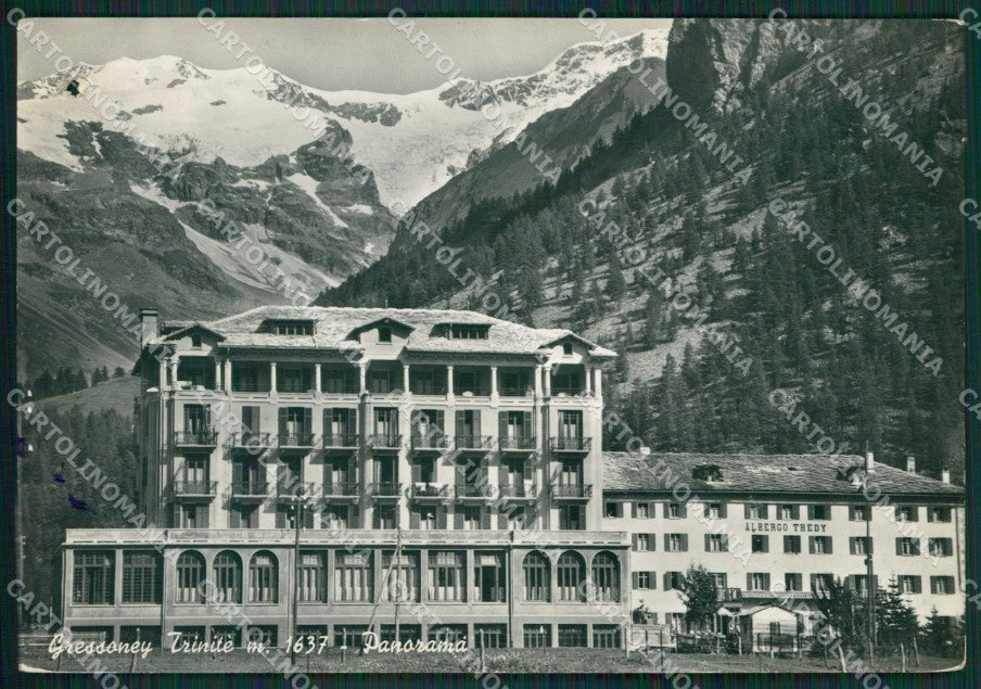 Aosta Gressoney la Trinitè FORO PIEGHINA Foto FG cartolina KB1933 – fronte