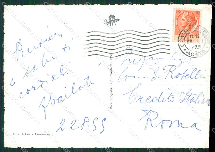 Aosta Courmayeur Foto FG cartolina KB1937 – retro