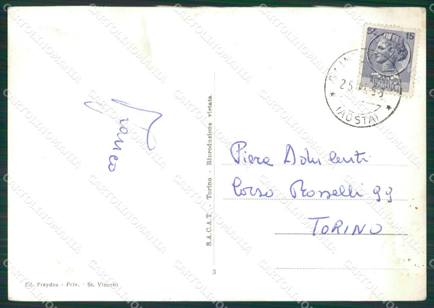 Aosta Saint Vincent Foto FG cartolina KB1943 – retro