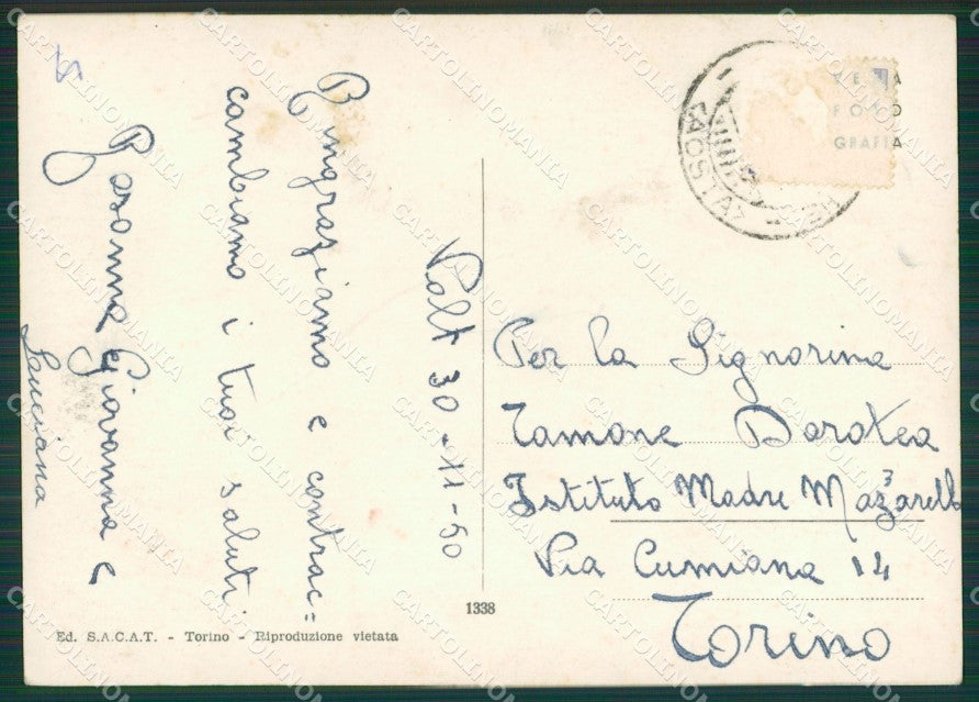 Aosta Valtournache Foto FG cartolina KB1947 – retro