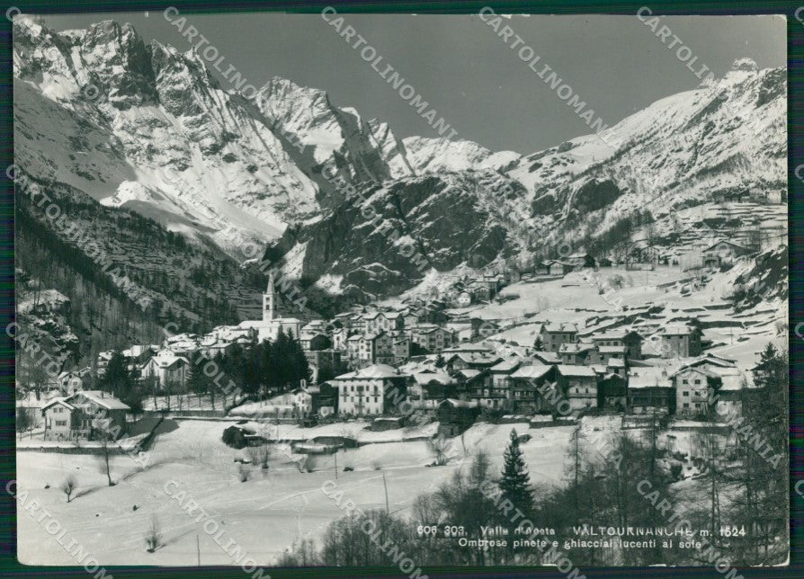 Aosta Valtournanche Nevicata PIEGHINE Foto FG cartolina KB1948 – fronte