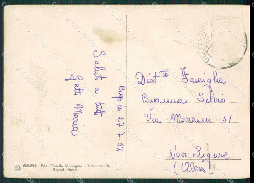 Aosta Valtournache SCOLLATA FG cartolina KB1952 – retro