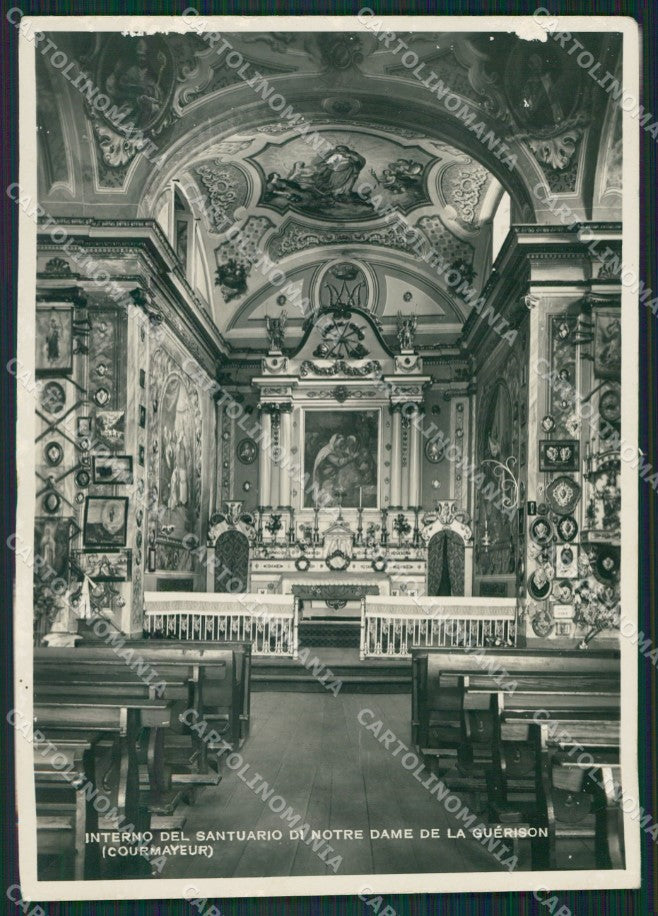 Aosta Courmayeur Santuario Guerison ABRASA Foto FG cartolina KB1955 – fronte