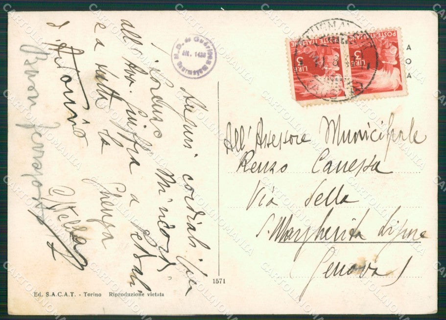 Aosta Courmayeur Santuario Guerison ABRASA Foto FG cartolina KB1955 – retro