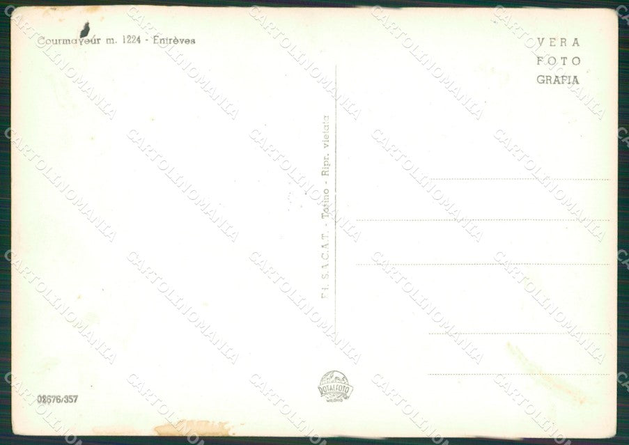 Aosta Courmayeur Entrèves Foto FG cartolina KB1956 – retro