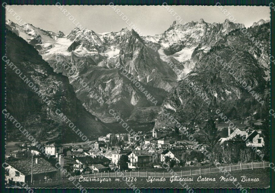 Aosta Courmayeur Catena Monte Bianco Foto FG cartolina KB1960 – fronte