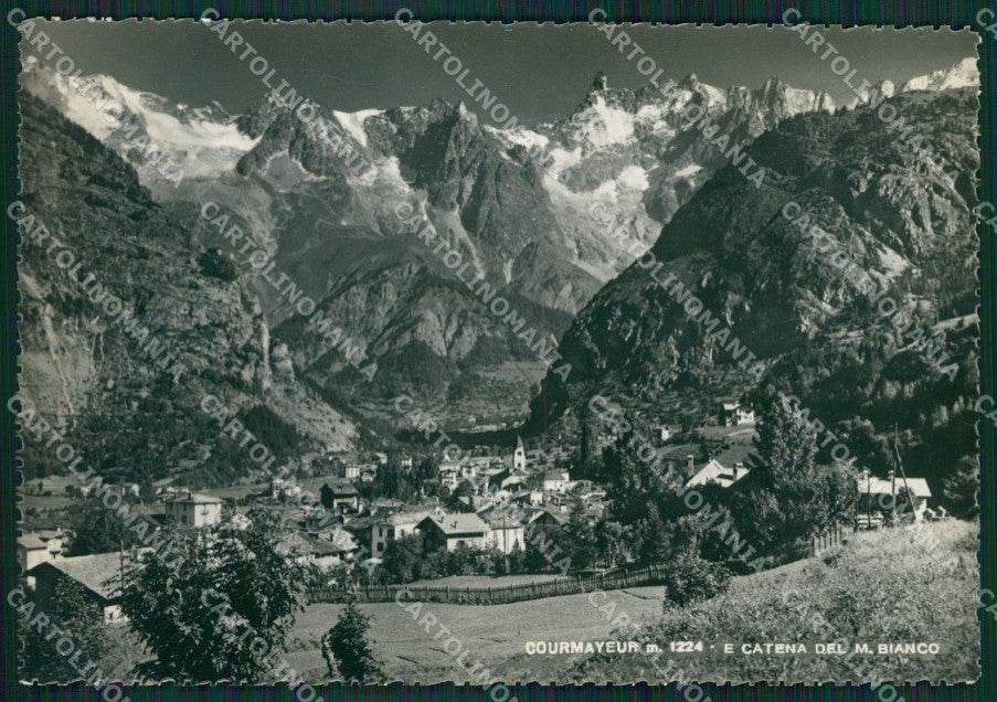 Aosta Courmayeur Catena Monte Bianco Foto FG cartolina KB1961 – fronte