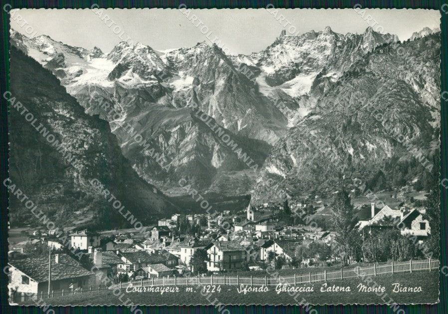 Aosta Courmayeur Catena Monte Bianco Foto FG cartolina KB1968 – fronte