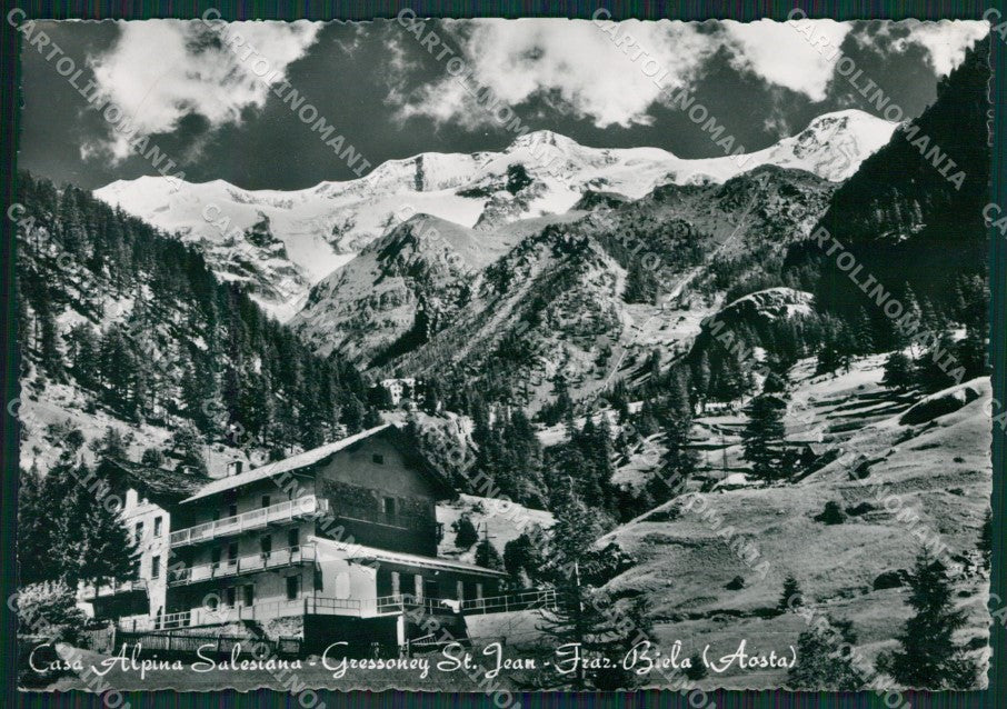 Aosta Gressoney Saint Jean ABRASA Foto FG cartolina KB1969 – fronte