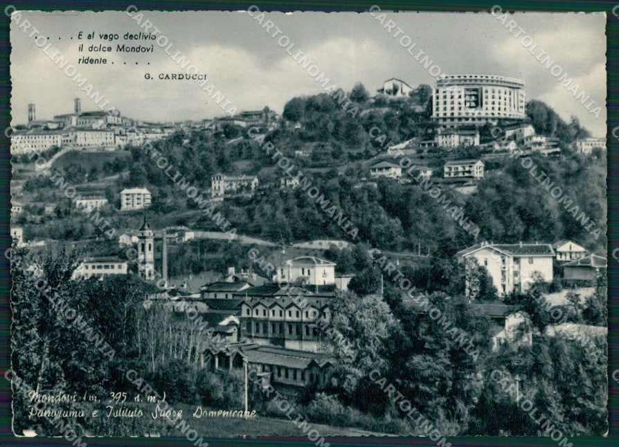 Cuneo Mondovì Carducci PIEGHINE Foto FG cartolina KB1980 – fronte
