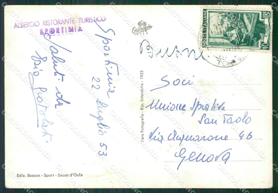 Torino Sauze D'Oulx Sportinia Foto FG cartolina KB1996 – retro
