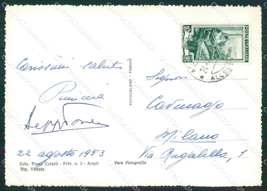 Alessandria Acqui Terme Foto FG cartolina KB2000 – retro