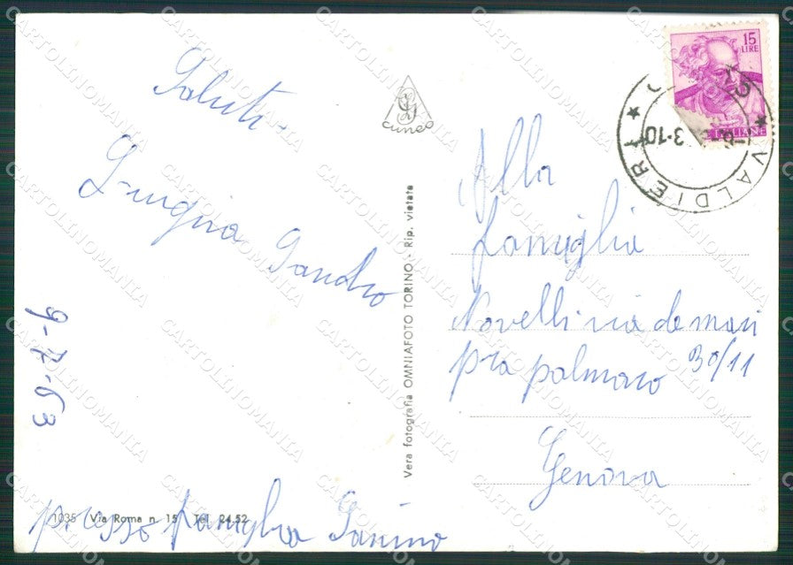 Cuneo Valdieri Foto FG cartolina KB2005 – retro