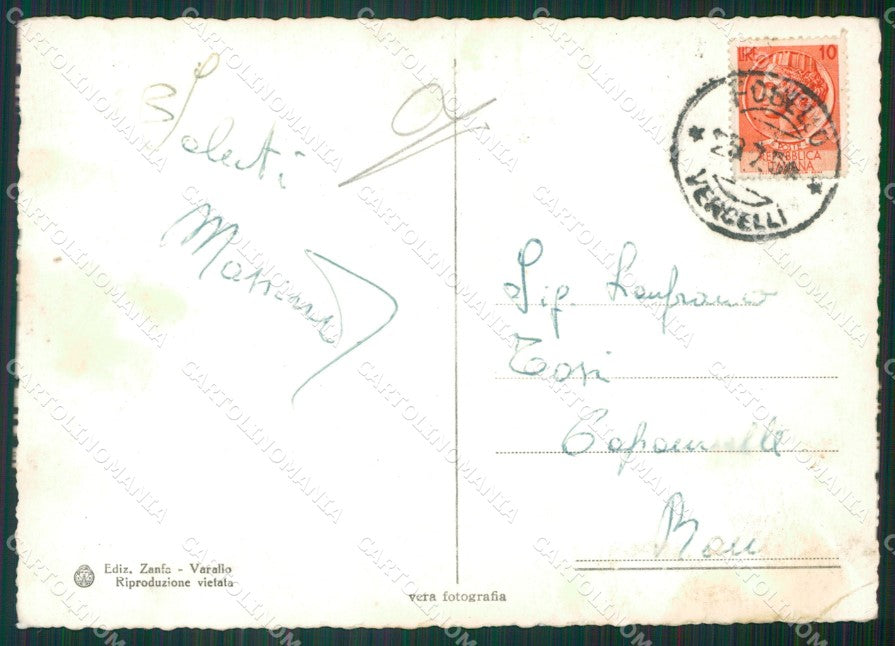 Vercelli Alagna Funiseggiovia Monte Rosa PIEGHE Foto FG cartolina KB2035 – retro