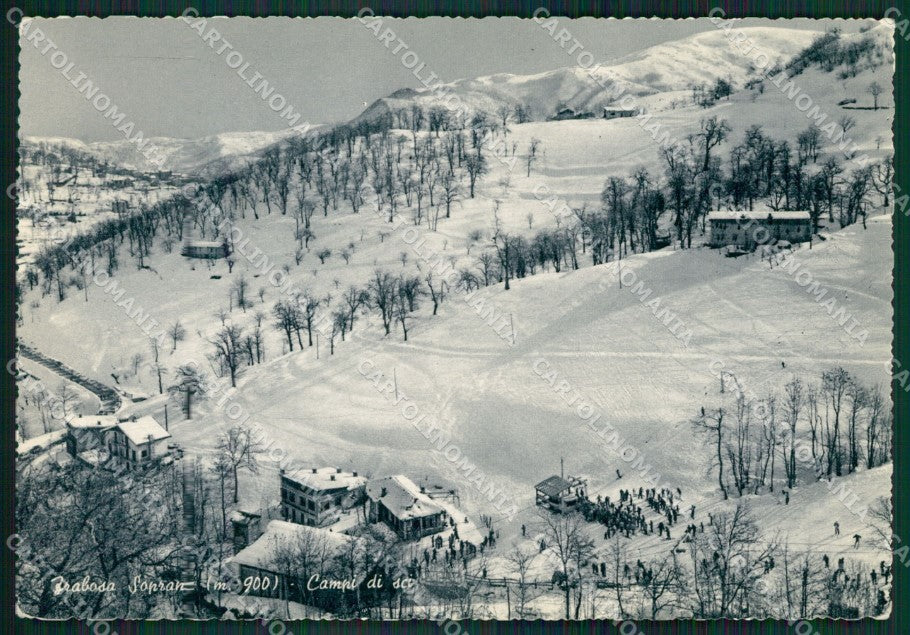 Cuneo Frabosa Soprana Nevicata Sci Foto FG cartolina KB2037 – fronte