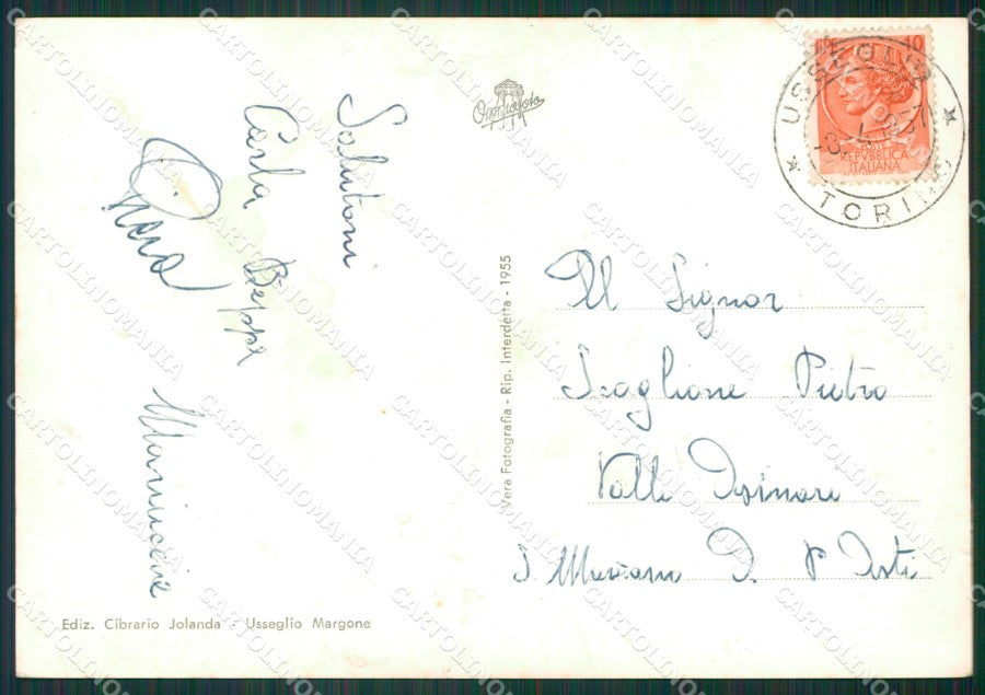 Torino Usseglio Quagliera Margone Foto FG cartolina KB2044 – retro