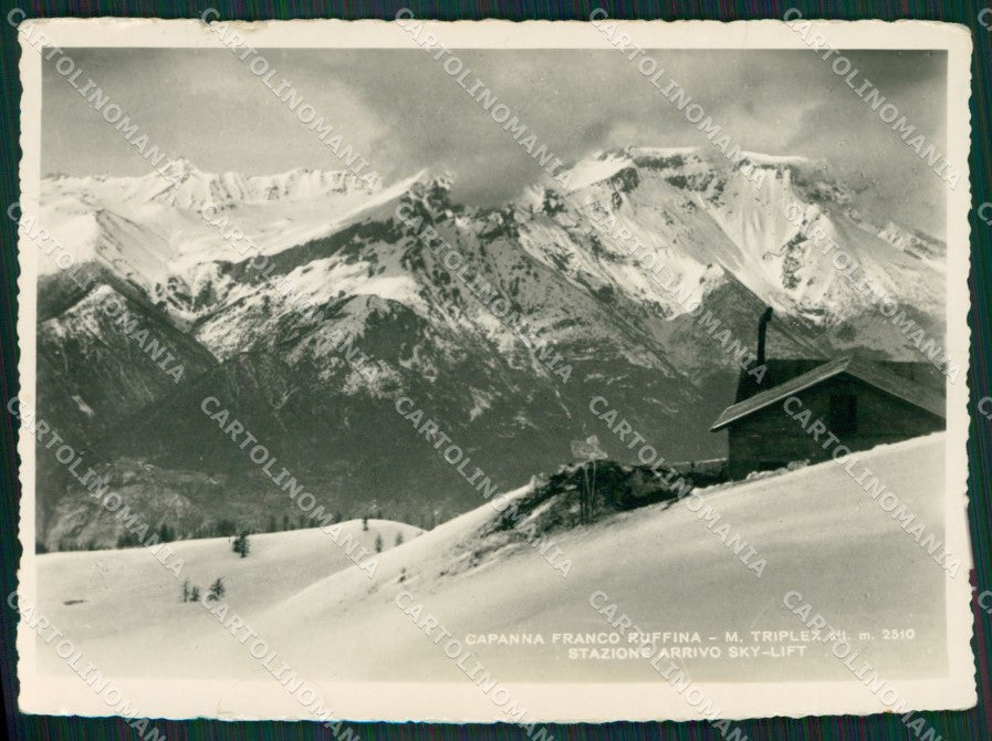 Torino Sauze D'Oulx Capanna Ruffina Nevicata Foto FG cartolina KB2053 – fronte