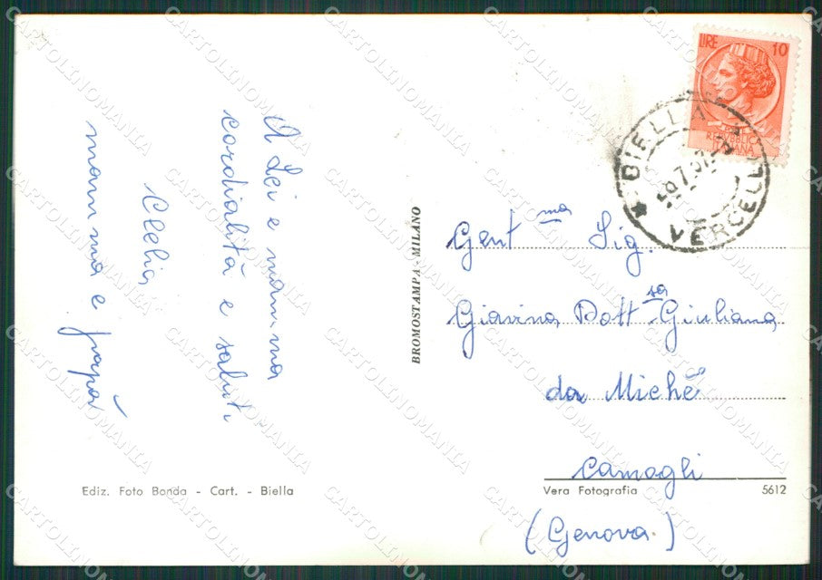 Biella Città Foto FG cartolina KB2064 – retro