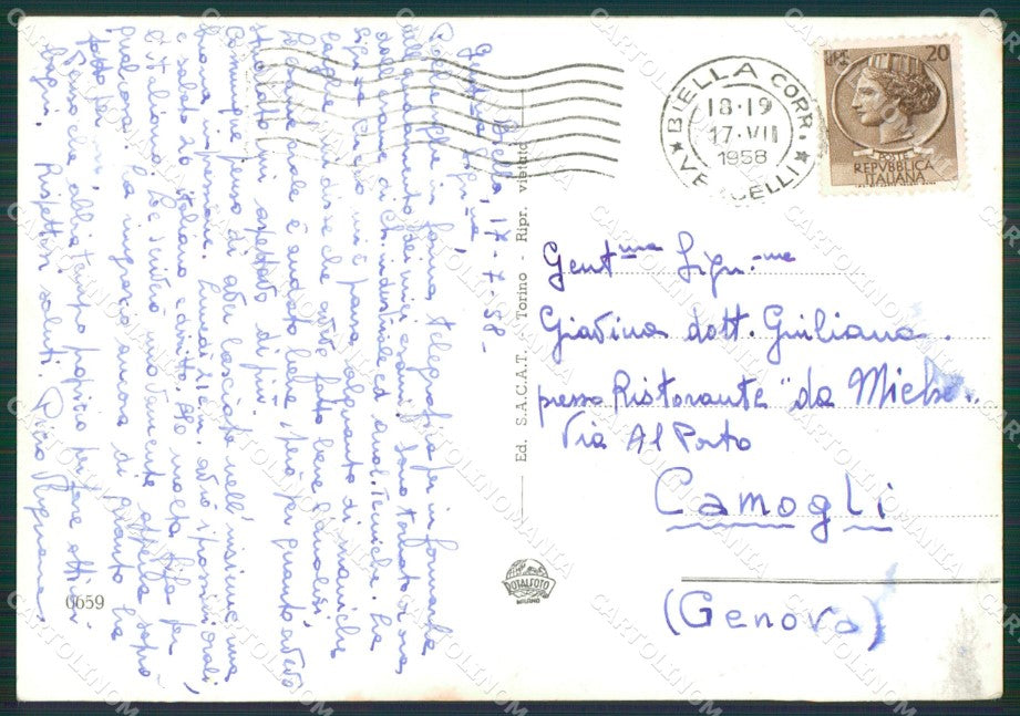 Biella Città Foto FG cartolina KB2067 – retro