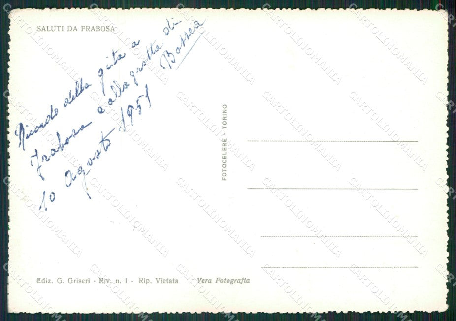 Cuneo Frabosa Soprana Foto FG cartolina KB2076 – retro
