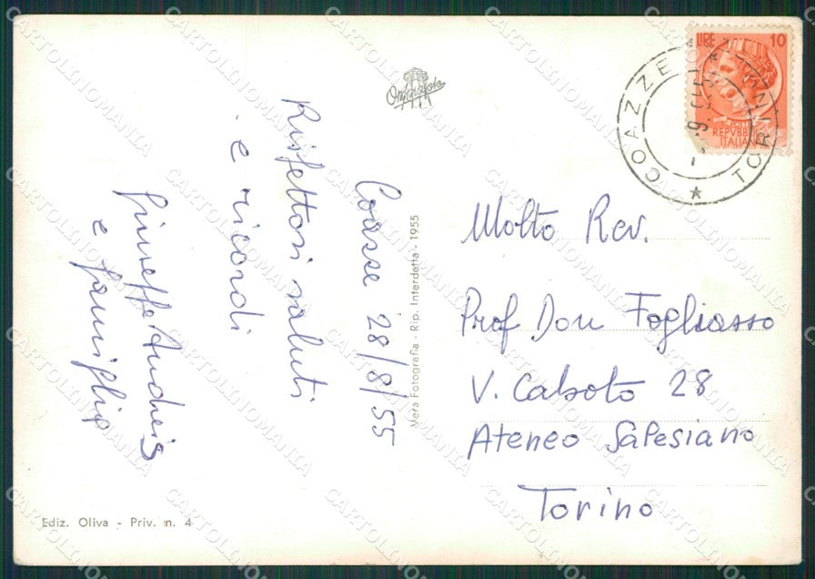 Torino Coazze ABRASA Foto FG cartolina KB2079 – retro