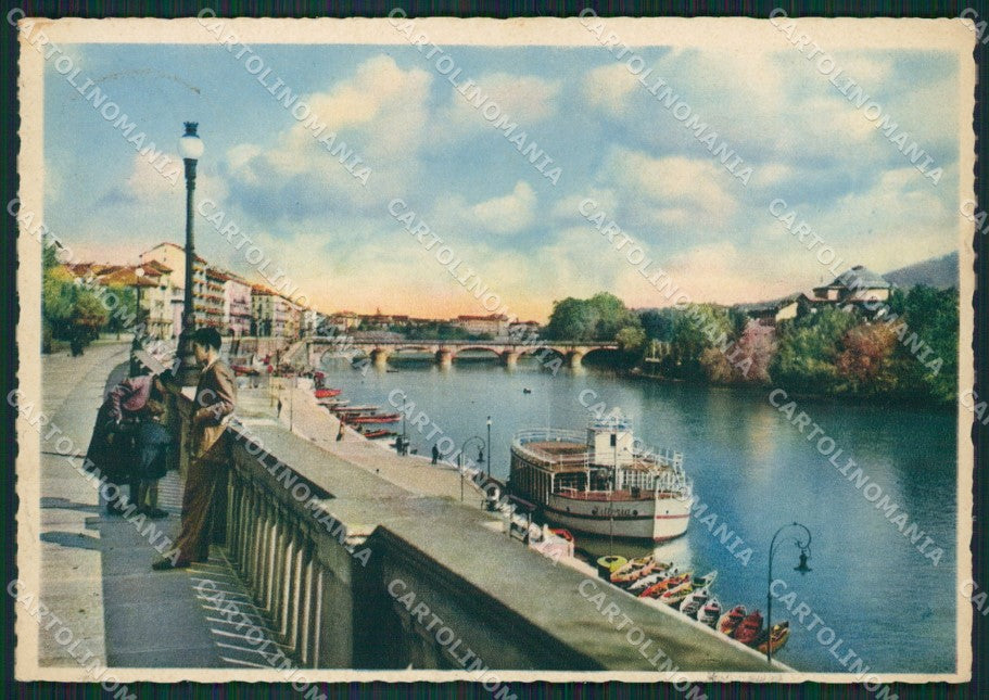 Torino Città Battello sul Po FG cartolina KB2087 – fronte