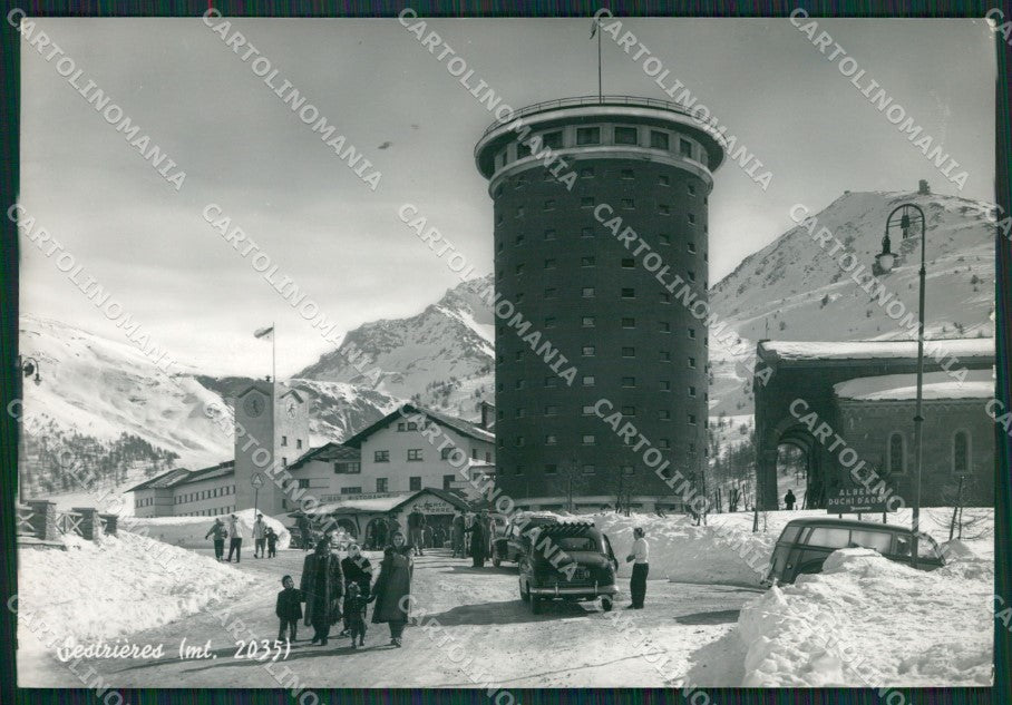 Torino Sestriere Nevicata Auto Foto FG cartolina KB2107 – fronte