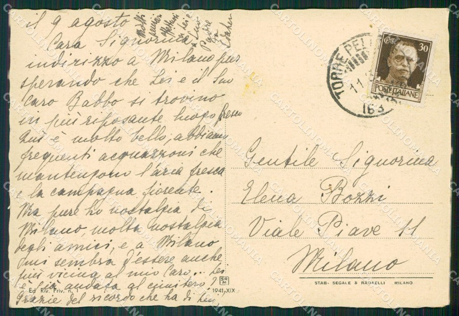 Torino Torre Pellice FG cartolina KB2108 – retro