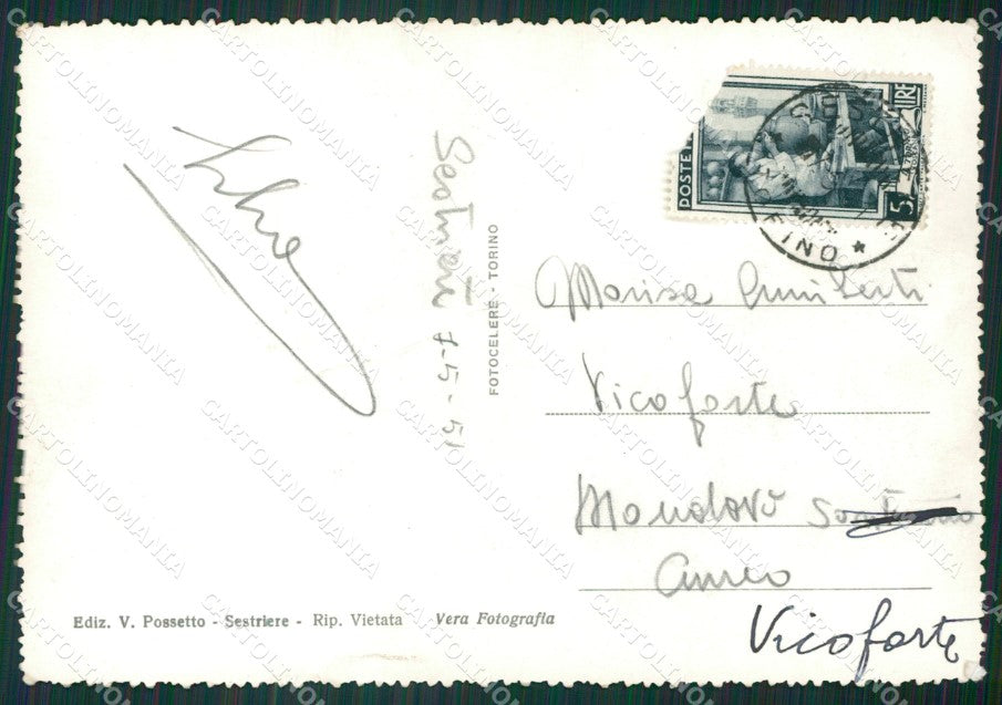 Torino Sestriere Foto FG cartolina KB2111 – retro