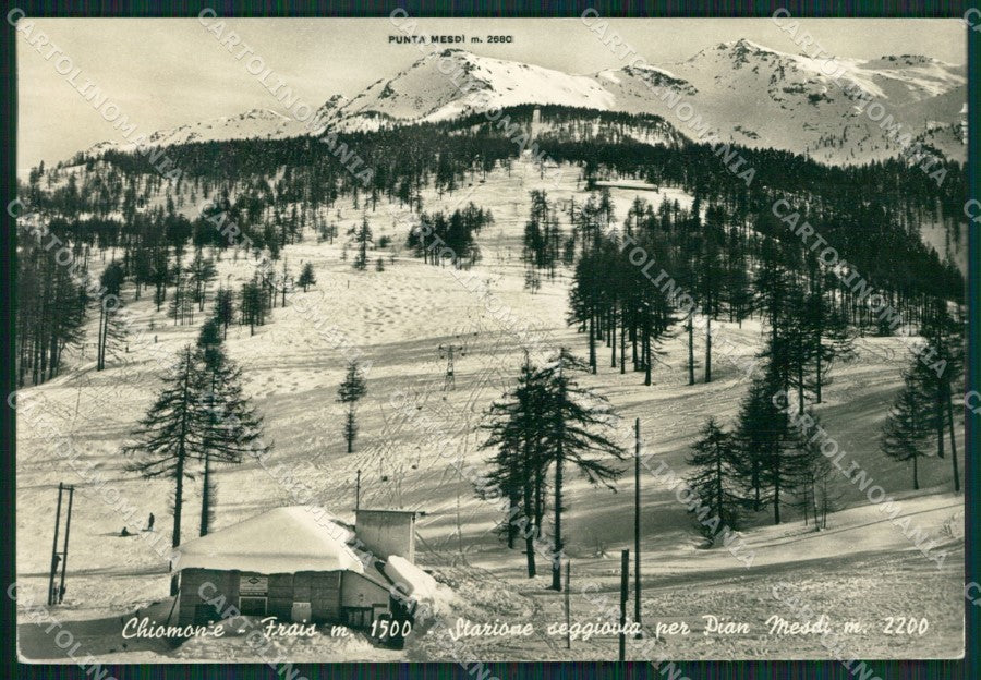 Torino Chiomonte Frais Nevicata Sci Seggiovia Foto FG cartolina KB2117 – fronte