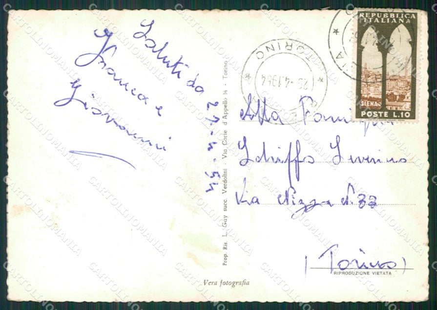 Torino Rubiana PIEGHE Foto FG cartolina KB2135 – retro