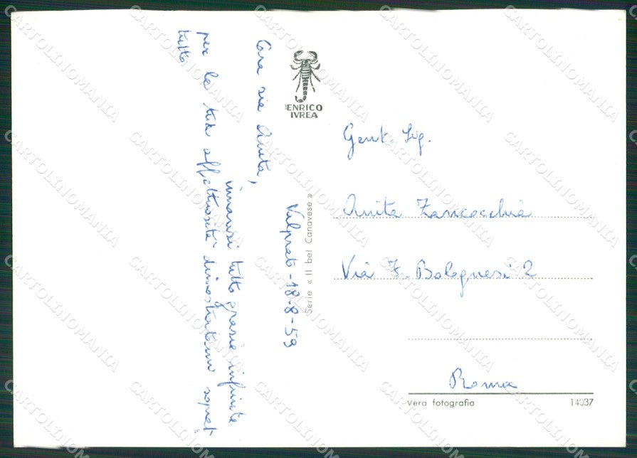 Torino Valprato Soana Foto FG cartolina KB2151 – retro