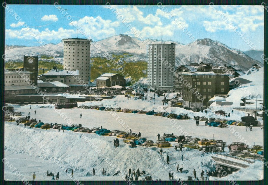 Torino Sestriere Nevicata Auto Foto FG cartolina KB2175 – fronte