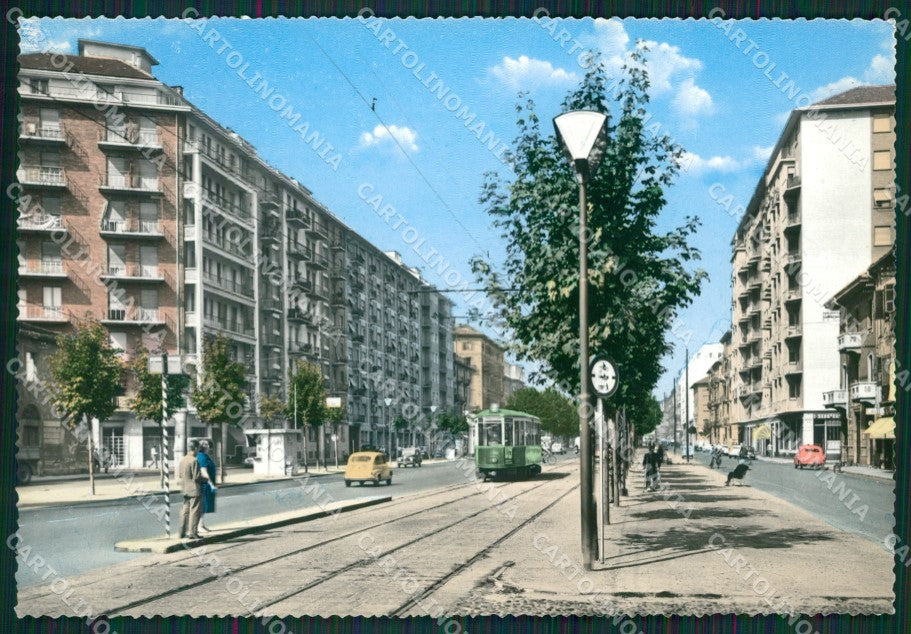 Torino Città Auto Tram Foto FG cartolina KB2180 – fronte