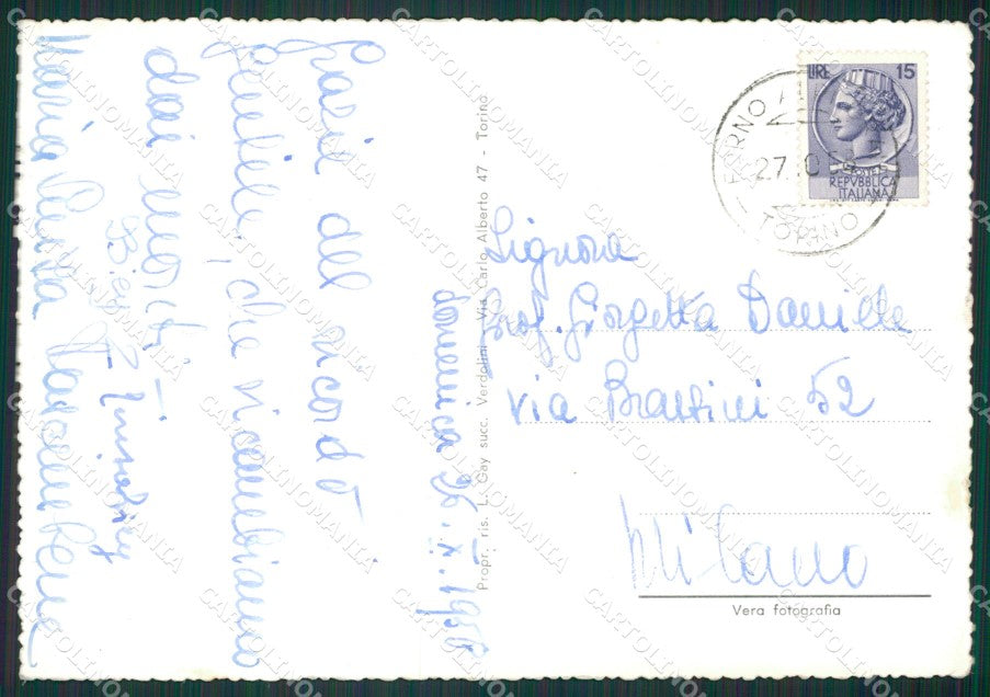 Torino Groscavallo Forni Alpi Graie Catena Levanne Foto FG cartolina KB2196 – retro
