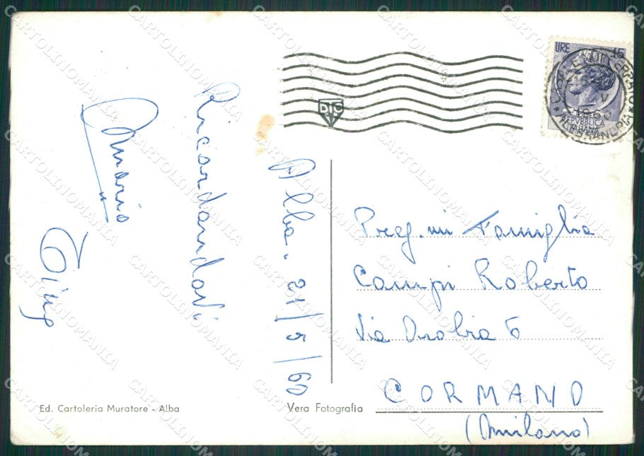 Cuneo Alba PIEGHE Foto FG cartolina KB2203 – retro