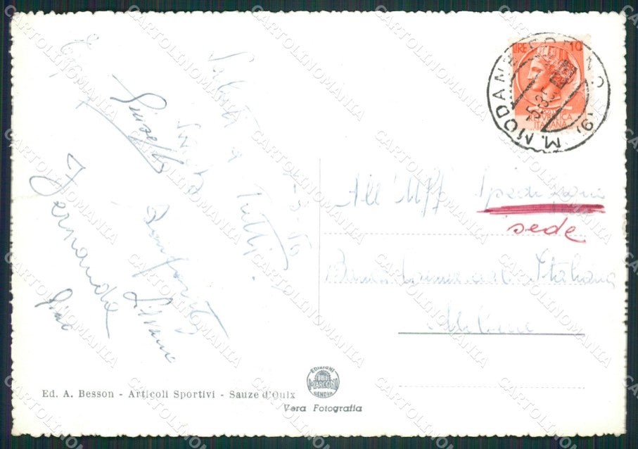 Torino Sauze d'Oulx Nevicata STRAPPINO Foto FG cartolina KB2213 – retro